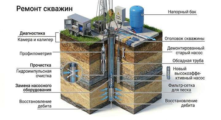 Ремонт скважин в Кингисеппе